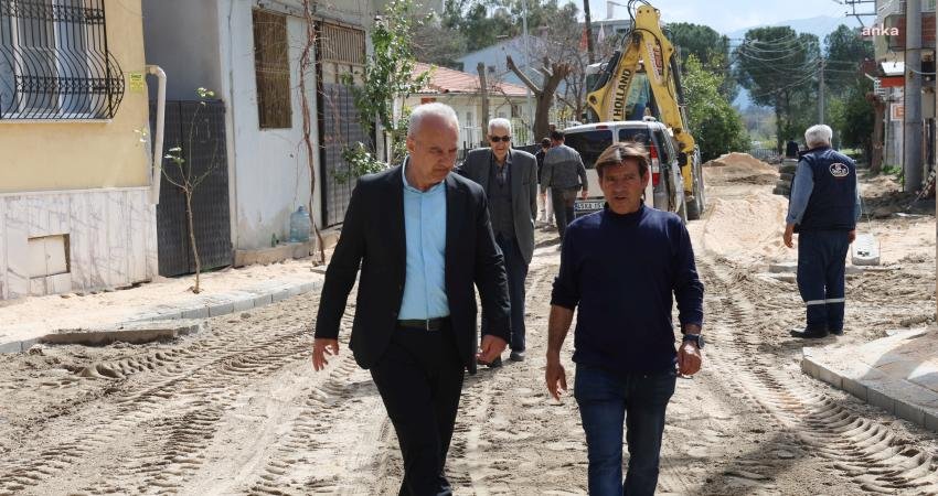 &Ccedil;ine Belediye Başkanı Mehmet Kıvrak, Yeni Mahalle’de devam eden yol