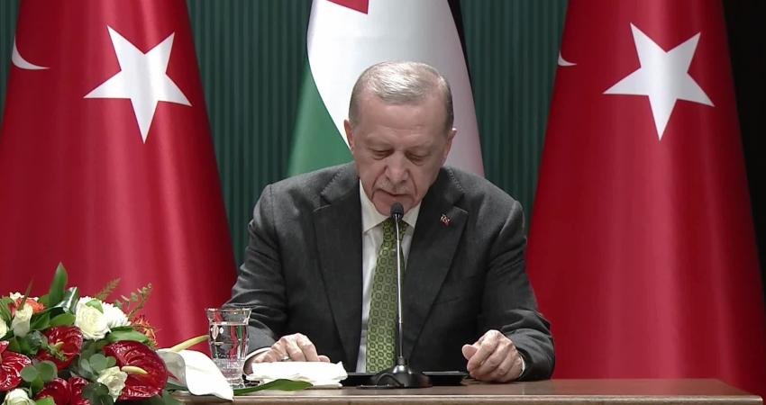 Cumhurbaşkanı Recep Tayyip Erdoğan, Filistin Devlet Başkanı Mahmud Abbas ile