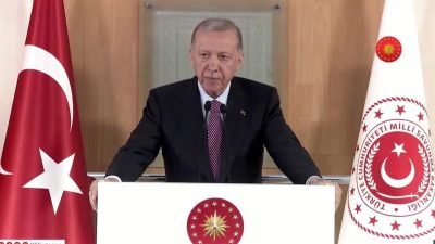 Cumhurbaşkanı Recep Tayyip Erdoğan, “Silahlı insansız hava ara&ccedil;larımızla, kendi &uuml;rettiğimiz