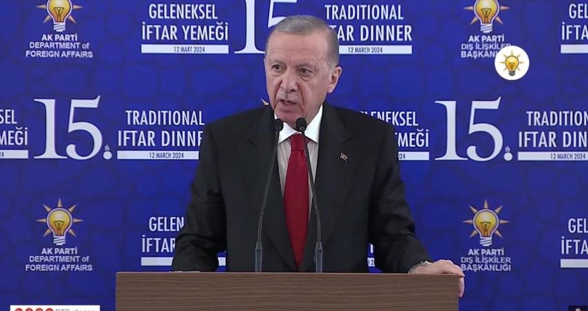 Cumhurbaşkanı Recep Tayyip Erdoğan, B&uuml;y&uuml;kel&ccedil;iler Geleneksel İftar Yemeği programında; “İsrail,