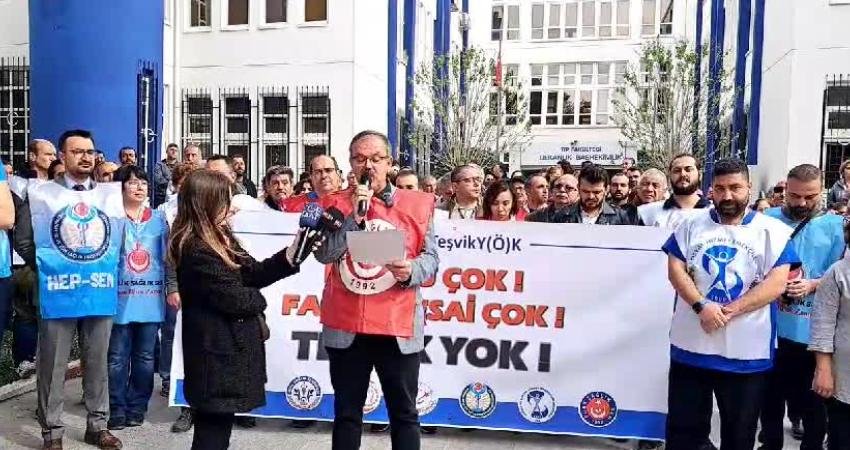 Ege &Uuml;niversitesi Hastanesi &ccedil;alışanları, diğer &uuml;niversite hastanelerinde g&ouml;rev yapan &ccedil;alışanların