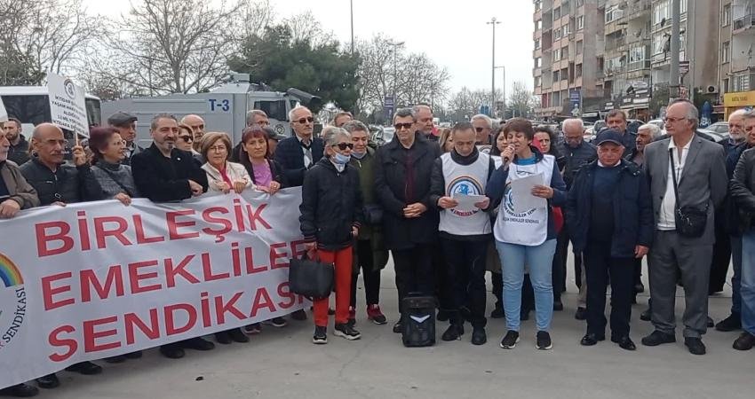 GAYE ŞEYMA CAN Birleşik Emekliler Sendikası bugün İstanbul Kartal Meydanı’nda