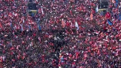 Cumhurbaşkanı Recep Tayyip Erdoğan, Yeniden Büyük İstanbul Mitingi’nde, “Biz göreve