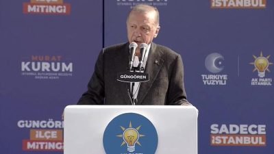 Cumhurbaşkanı ve AKP Genel Başkanı Recep Tayyip Erdoğan, partisinin seçim