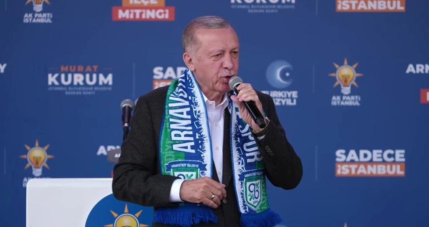 Cumhurbaşkanı ve AKP Genel Başkanı Recep Tayyip Erdoğan, İstanbul Arnavutköy’de;