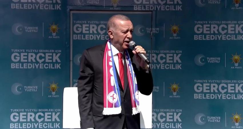 Cumhurbaşkanı ve AKP Genel Başkanı Recep Tayyip Erdoğan, Tokat mitinginde