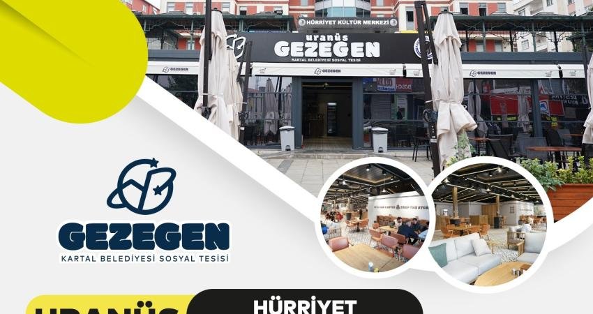 Kartal Belediyesi, H&uuml;rriyet K&uuml;lt&uuml;r Merkezi&rsquo;nde yer alan Uran&uuml;s Gezegen Kafe&rsquo;nin