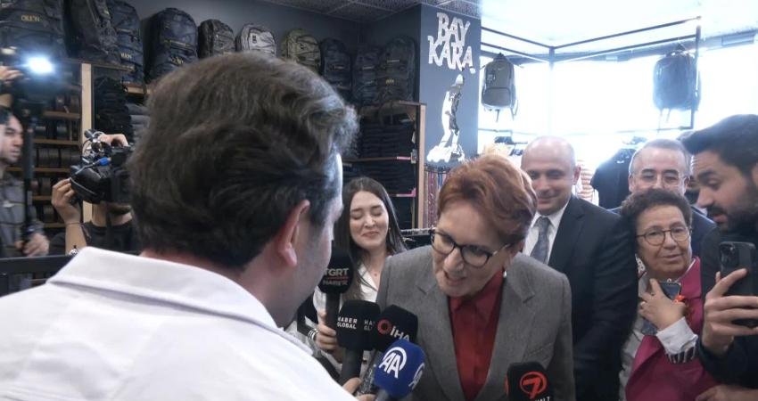 İYİ Parti Genel Başkanı Meral Akşener, Ankara Gölbaşı’nda ziyaret ettiği