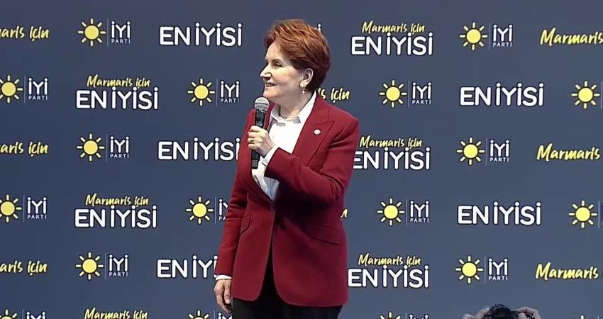 İYİ Parti Genel Başkanı Meral Akşener, Marmaris’te düzenlenen iftar programında