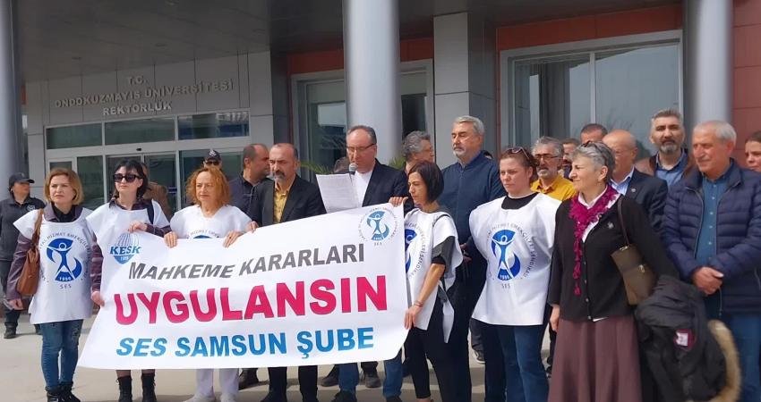SES Samsun Şubesi, Barış Bildirgesi imzacısı olan Ondokuz Mayıs Üniversitesi