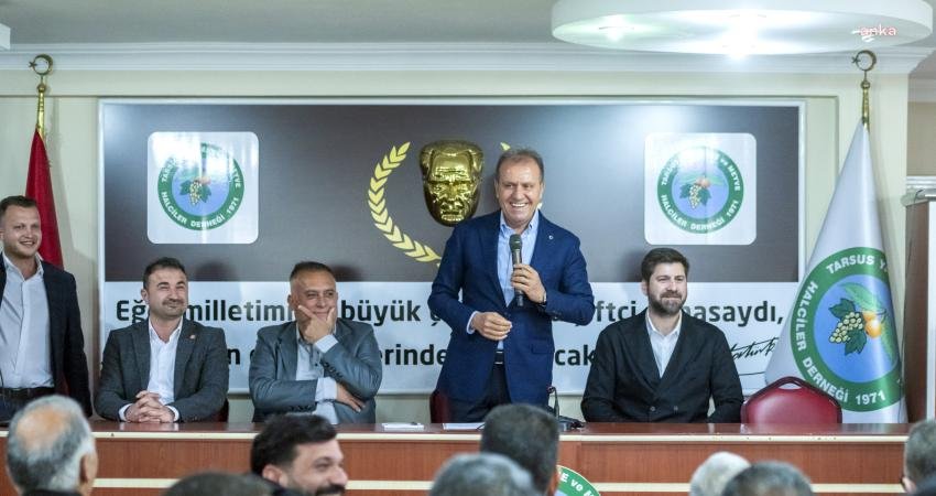 Mersin B&uuml;y&uuml;kşehir Belediye Başkanı Vahap Se&ccedil;er, Tarsus Hal Kompleksi&rsquo;nde bulunan