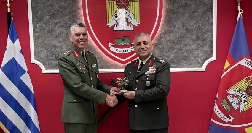 4’üncü Mekanize Piyade Tugay Komutanı Tuğgeneral Erhan Akgül ve beraberindeki