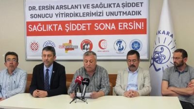 Ankara’da sağlık emek-meslek örgütleri, 17 Nisan Sağlıkta Şiddete Karşı Mücadele