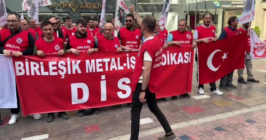 Karabük’teki MARZİNC fabrikasında çalışan DİSK’e bağlı Birleşik Metal İş Sendikası’na