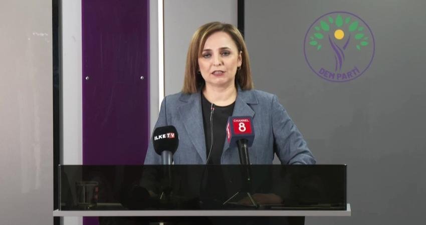 DEM Parti Sözcüsü Ayşegül Doğan, partisinin PM ve MYK toplantıları