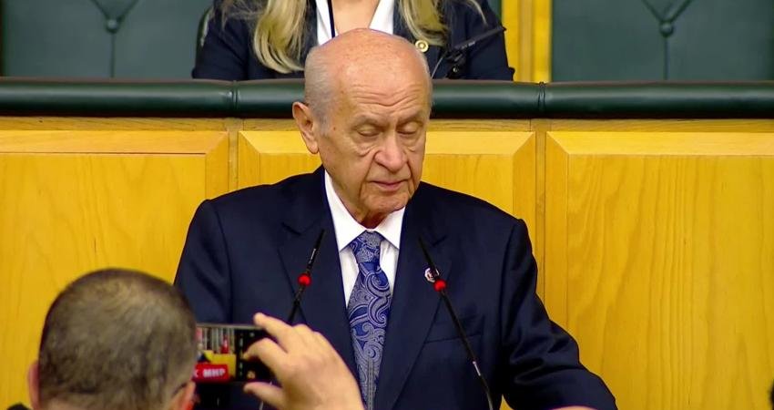 MHP Genel Başkanı Devlet Bahçeli Partisi'nin grup toplantısında Ferdi Tayfur