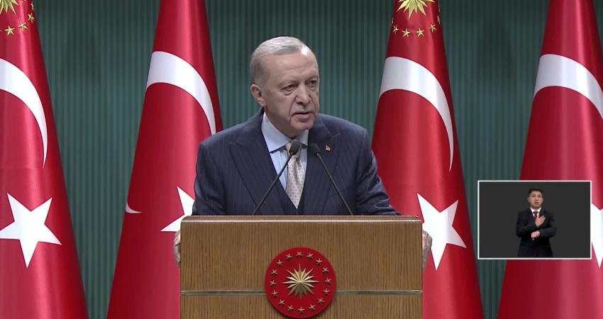 Cumhurbaşkanı Recep Tayyip Erdoğan, Kabine Toplantısı’nın ardından; “İsrail’in saldırgan tutumuna