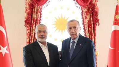 Cumhurbaşkanı Recep Tayyip Erdoğan Hamas Siyasi Büro Başkanı İsmail Haniye
