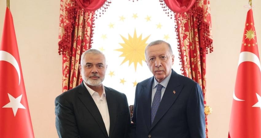 Cumhurbaşkanı Recep Tayyip Erdoğan Hamas Siyasi Büro Başkanı İsmail Haniye
