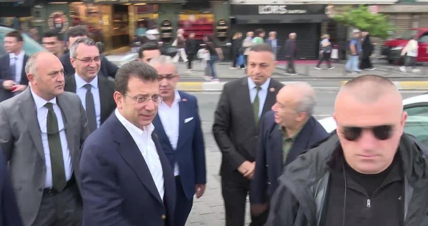 İBB Başkanı Ekrem İmamoğlu, Beyoğlu Belediye Başkanı İnan Güney’i makamında