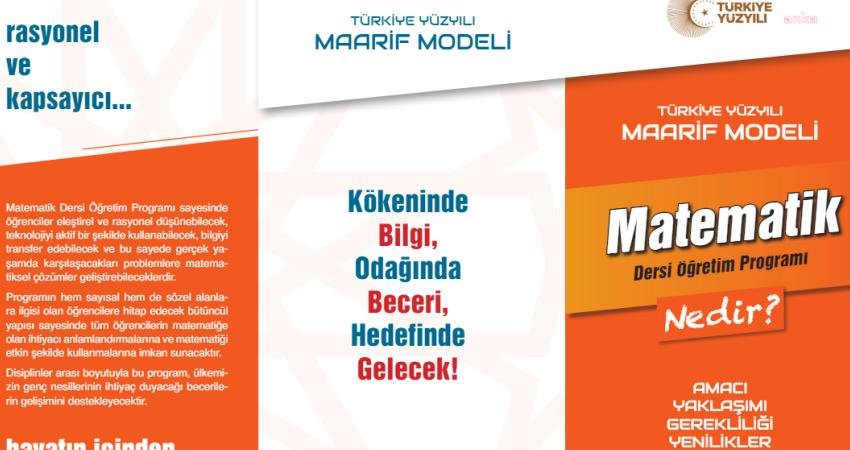 Milli Eğitim Bakanlığı, ilkokul, ortaokul ve lisede okutulacak matematik dersi