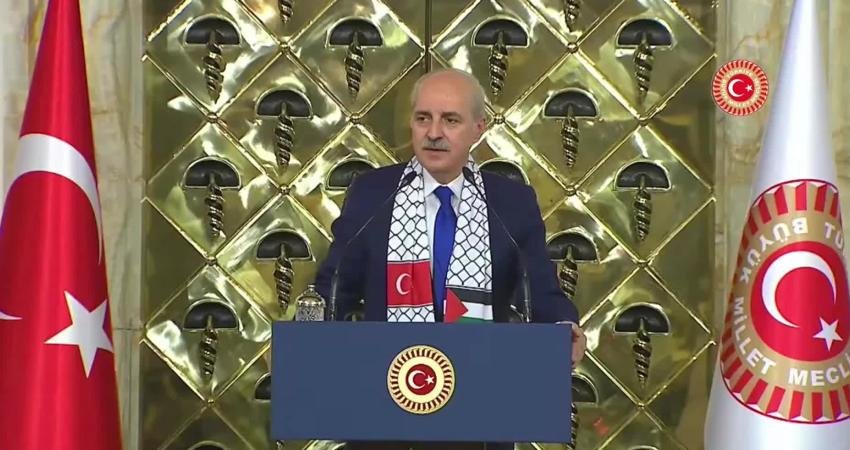 T&uuml;rkiye B&uuml;y&uuml;k Millet Meclisi (TBMM) Başkanı Numan Kurtulmuş Gazzelilerle iftarda