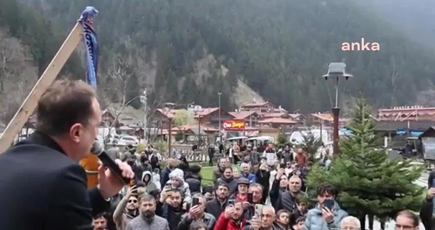 Trabzon Uzungöl’de yapılmak istenen HES projesi, vatandaşlar tarafından protesto edildi.