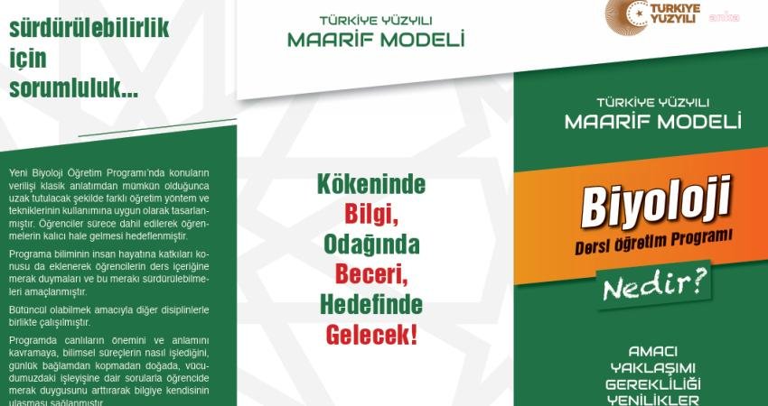 Milli Eğitim Bakanlığınca, ''kamuoyunun görüşüne açılan 'Türkiye Yüzyılı Maarif Modeli'
