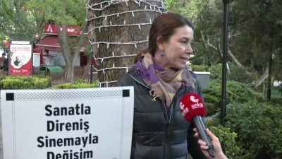 19. Uluslararası İşçi Filmleri Festivali'nin Ankara ayağı açılışında Kuğulu Park’ta