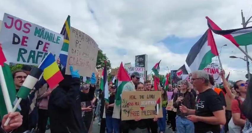 Filistinlilerin "Büyük Felaket"i Nakba'nın 76'ncı yılı  Romanya'nın başkenti Bükreş'te