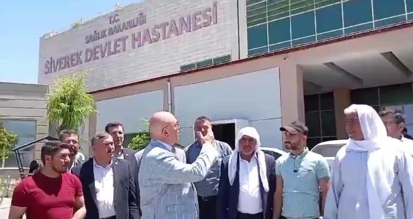 CHP Şanlıurfa Milletvekili Mahmut Tanal, Siverek Devlet Hastanesi’ne giderek, incelemelerde