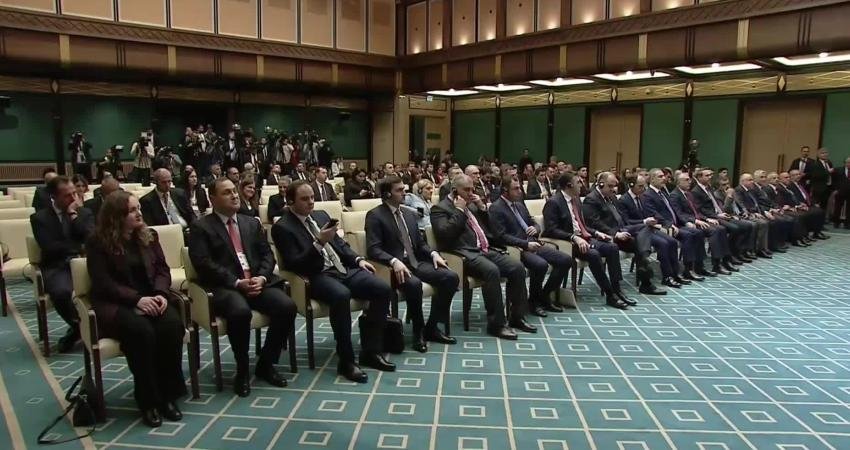 Cumhurbaşkanı Recep Tayyip Erdoğan, Gürcistan Başbakanı Irakli Kobakhidze ile birlikte