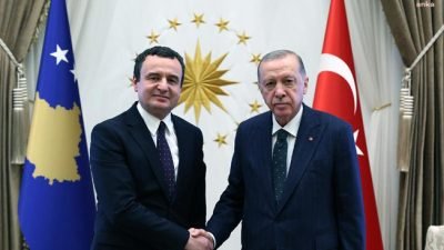 Cumhurbaşkanı Recep Tayyip Erdoğan, Kosova Başbakanı Albin Kurti’yi Cumhurbaşkanlığı'nda kabul