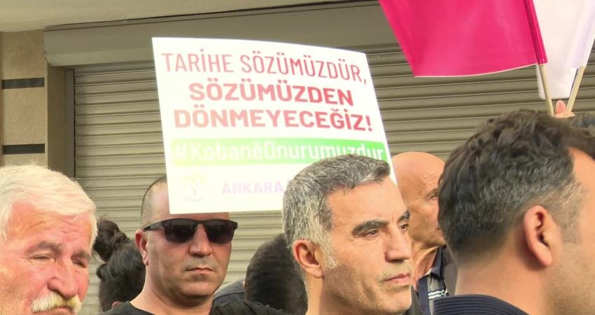 DEM Parti Ankara il örgütü Kobani davası kararlarını protesto için