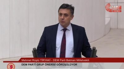DEM Parti'nin ‘yargıdaki çürümenin nedenlerinin araştırılması’ ile ilgili grup önerisi,