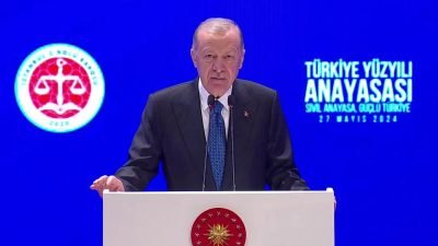 Cumhurbaşkanı ve AKP Genel Başkanı Recep Tayyip Erdoğan Sivil Anayasa