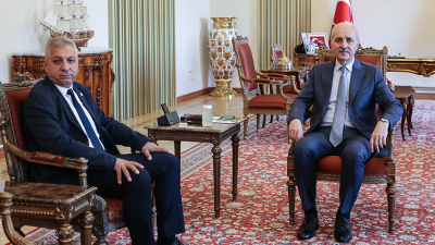 TBMM Başkanı Numan Kurtulmuş, Emek Partisi (EMEP) Genel Başkanı Seyit