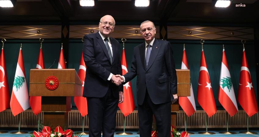 Cumhurbaşkanı Recep Tayyip Erdoğan'ın Lübnan Başbakanı Necip Mikati ile gerçekleştirdiği