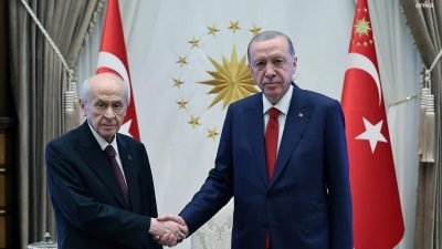 Cumhurbaşkanı Recep Tayyip Erdoğan, MHP Genel Başkanı Devlet Bahçeli ile