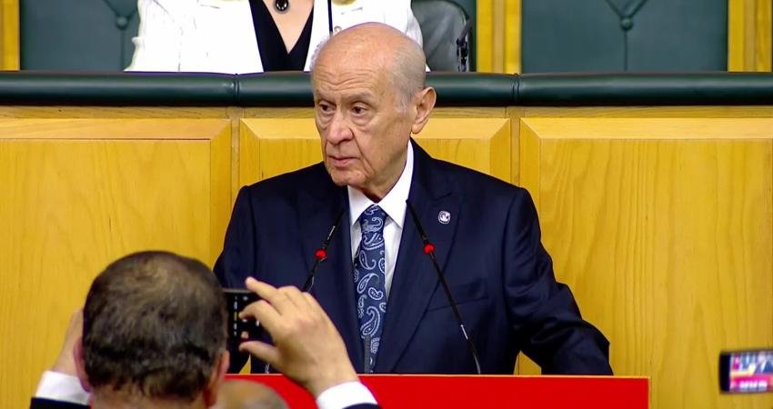 MHP Genel Başkanı Devlet Bahçeli, TBMM'deki grup toplantısında; Hakkari Belediyesi'ne