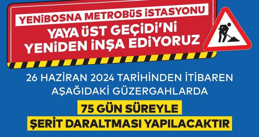 İstanbul'un en önemli ulaşım hatlarından birinin üzerinde bulunan Yenibosna Metrobüs