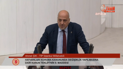 Muhalefet milletvekilleri TBMM Genel Kurulu'nda görüşülmekte olan Hayvanları Koruma Kanunu’nda