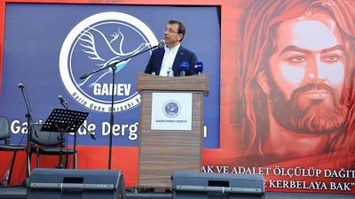 İstanbul Büyükşehir Belediye (İBB) Başkanı Ekrem İmamoğlu, Alevi vatandaşların tuttuğu