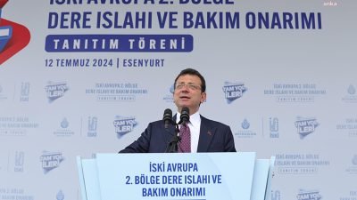 İstanbul Büyükşehir Belediye Başkanı Ekrem İmamoğlu, İSKİ Avrupa 2. Bölge