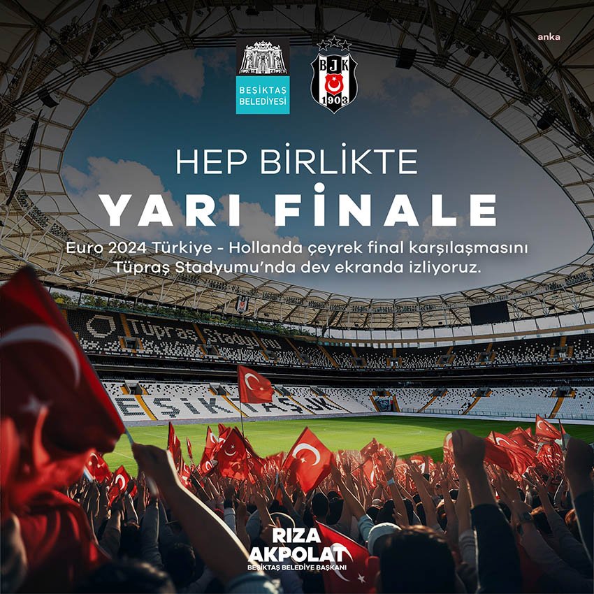 a-milli-takimin-ceyrek-final-maci-besiktas-tupras-stadyumunda-yayinlanacak