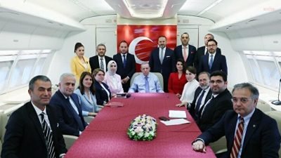 Cumhurbaşkanı Recep Tayyip Erdoğan, Astana dönüşü uçakta gazetecilerin sorularını yanıtladı.