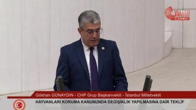 CHP Grup Başkanvekili Gökhan Günaydın, TBMM Genel Kurulu'nda "Hayvanları Koruma