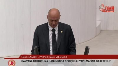 İYİ Parti İzmir Milletvekili Ümit Özlale, TBMM Genel Kurulu'nda "Hayvanları