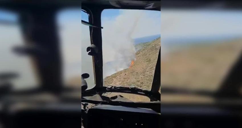 İzmir'in Çeşme ilçesi Alaçatı Mahallesi’nde ormanlık alanda yangın çıktı. Ekiplerin