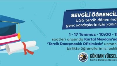 Kartal Belediyesi, ilçede ikamet eden ve Liselere Geçiş Sistemi (LGS)